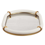 Uttermost 18229 Cyprus Leather Oval Tray