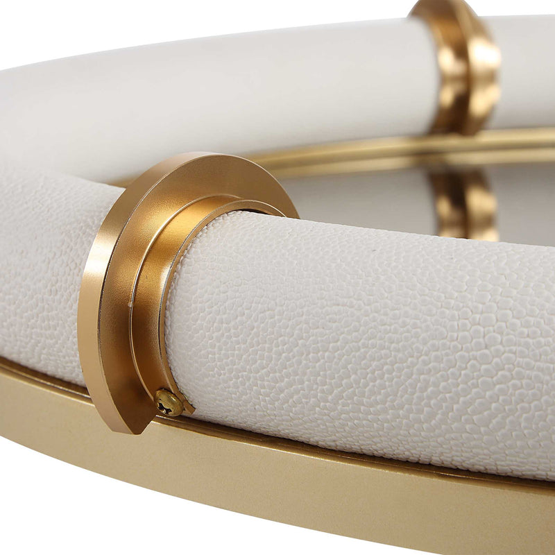 Uttermost 18229 Cyprus Leather Oval Tray