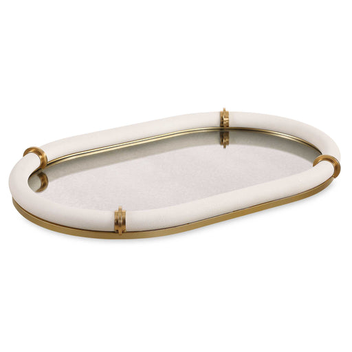 Uttermost 18229 Cyprus Leather Oval Tray