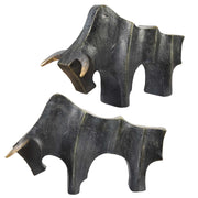 Uttermost 18227 Regal Bull Bronze Sculptures Set/2