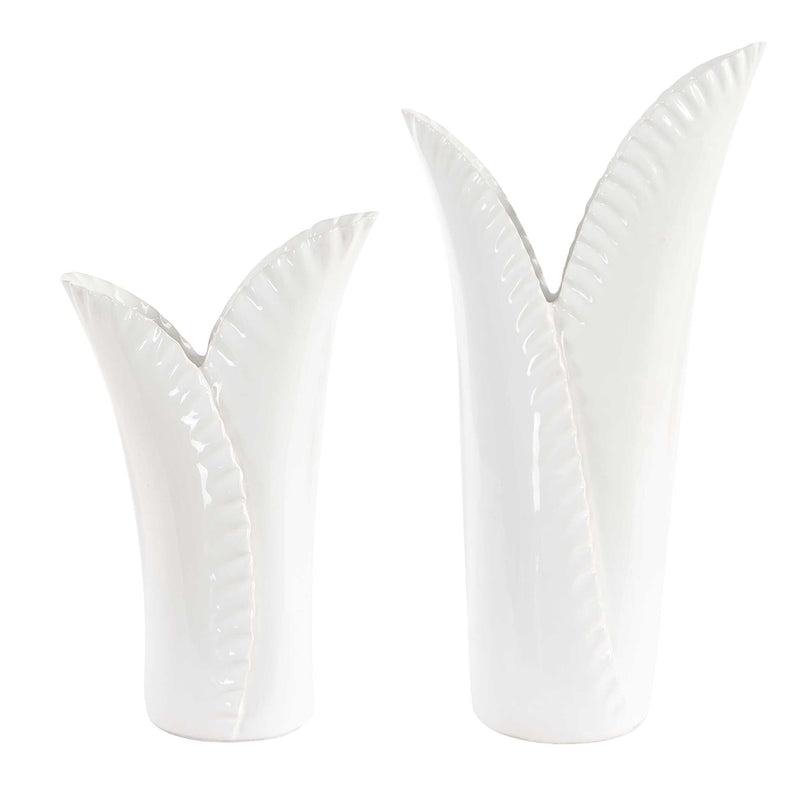 Uttermost 18222 Leafscape White Vases Set/2