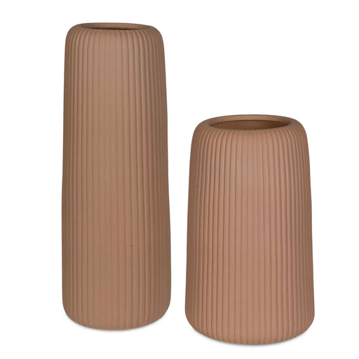 Uttermost 18217 Ridge Light Brown Vases Set/2