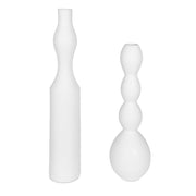 Uttermost 18219 Forma White Ceramic Vases Large Set/2
