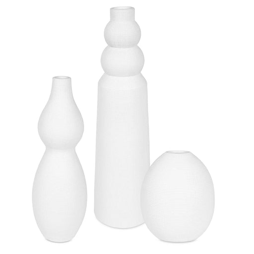 Uttermost 18218 Forma White Ceramic Vases Set/3