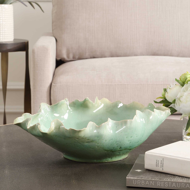 Uttermost 18226 Lila Green Glass Bowl