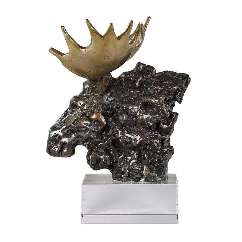 Uttermost 18187 Moose Bust Bronze Sculpture