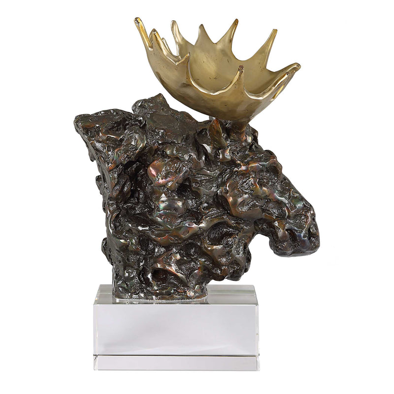 Uttermost 18187 Moose Bust Bronze Sculpture