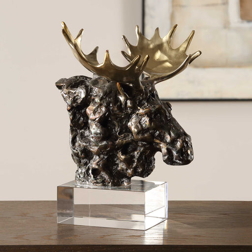 Uttermost 18187 Moose Bust Bronze Sculpture
