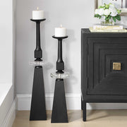 Uttermost 18231 Ebon Glow Floor Candleholders Set/2