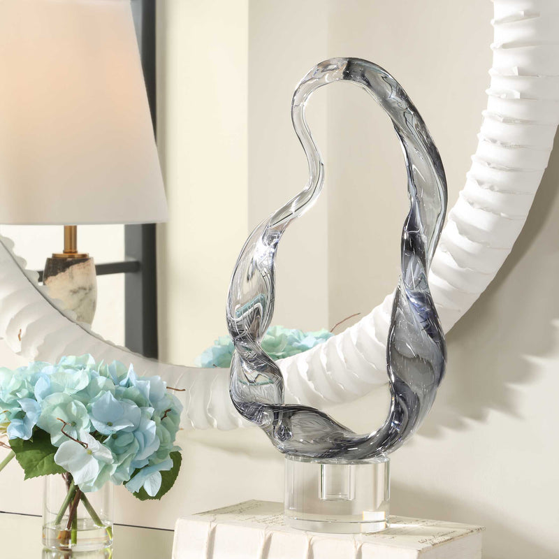 Uttermost 18242 Luminous Twist Glass Sculpture