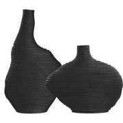 Uttermost 18243 Duostacked Black Vases Set/2