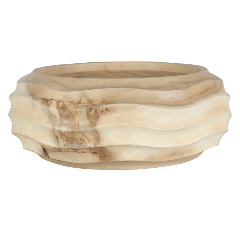 Uttermost 17136 Waveform Bleached Wood Bowl