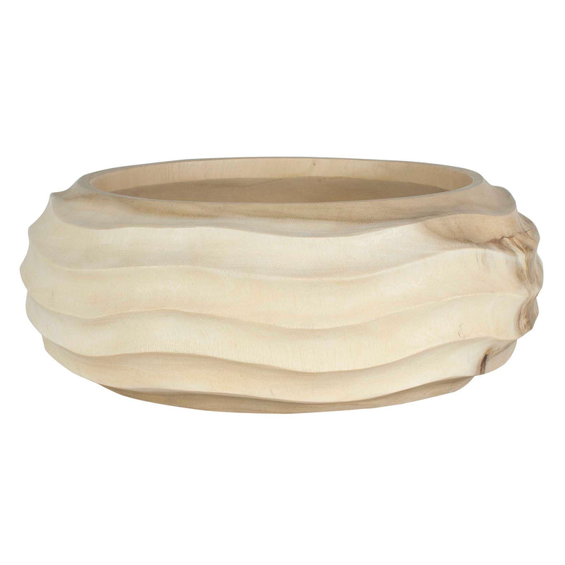 Uttermost 17136 Waveform Bleached Wood Bowl