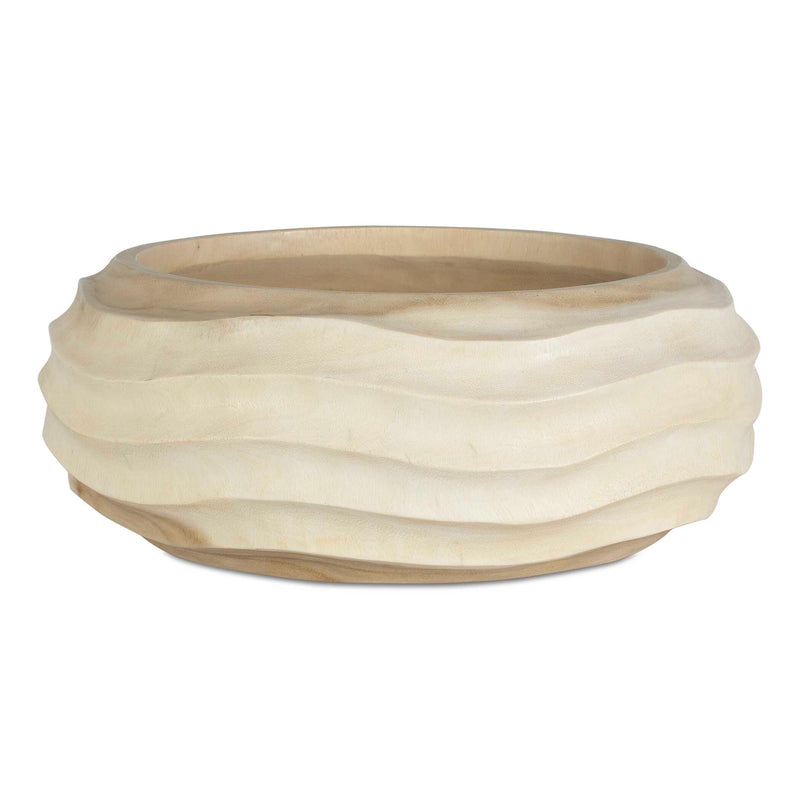 Uttermost 17136 Waveform Bleached Wood Bowl