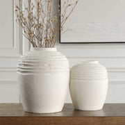 Uttermost 18245 Luna Ridge White Ceramic Vases Set/2