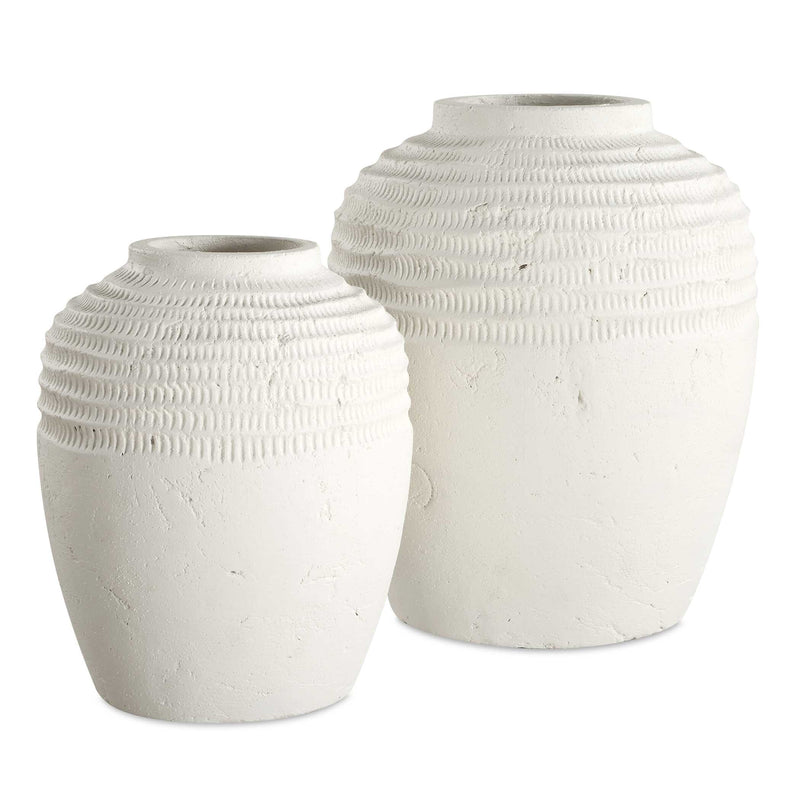Uttermost 18245 Luna Ridge White Ceramic Vases Set/2