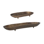 Uttermost 18254 Stratum Oval Brass Bowls Set/2