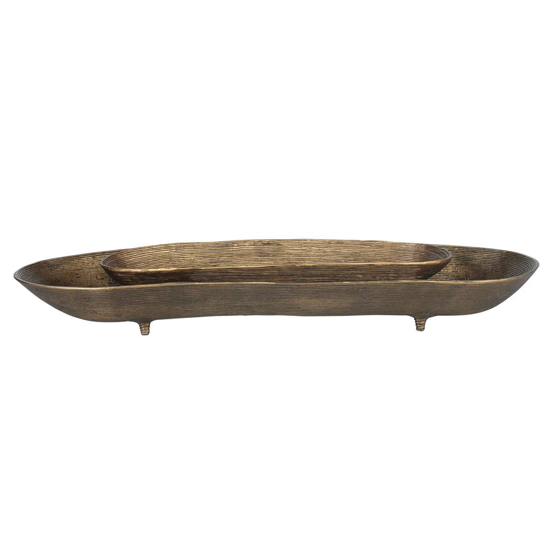Uttermost 18254 Stratum Oval Brass Bowls Set/2