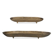 Uttermost 18254 Stratum Oval Brass Bowls Set/2