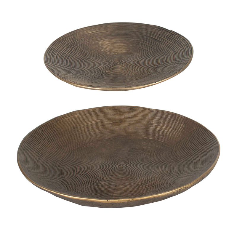 Uttermost 18255 Stratum Round Brass Bowls Set/2