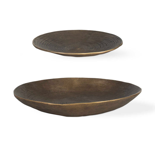 Uttermost 18255 Stratum Round Brass Bowls Set/2