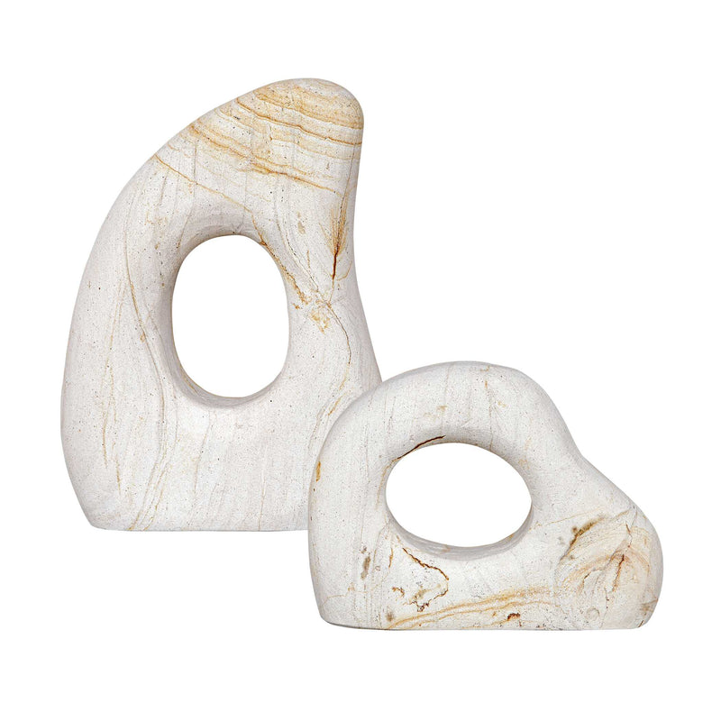 Uttermost 18265 Stone Flow Outdoor Sculptures Set/2