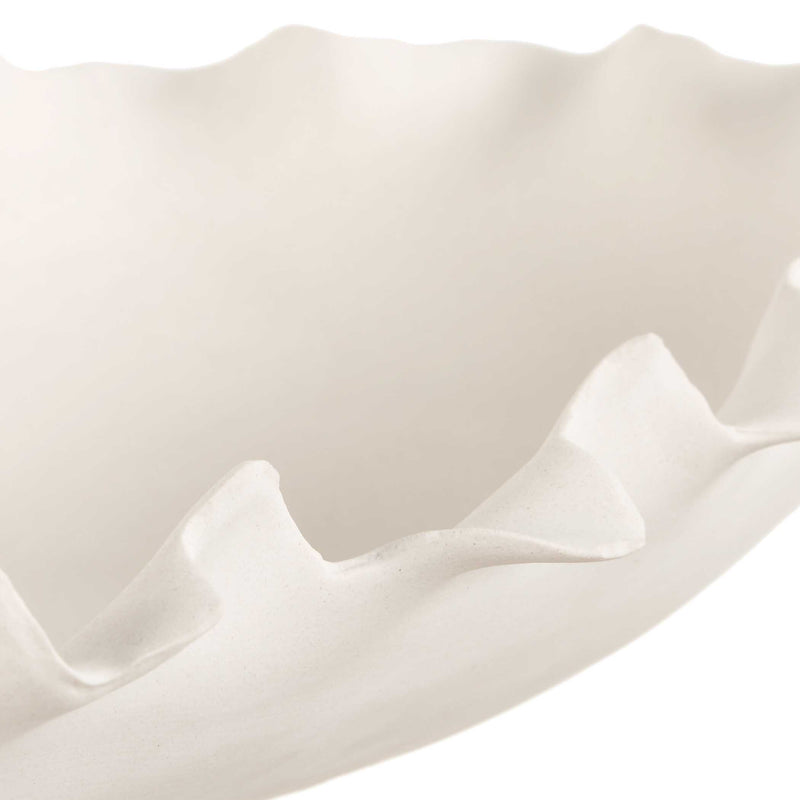 Uttermost 18269 Ripple Crest White Bowl