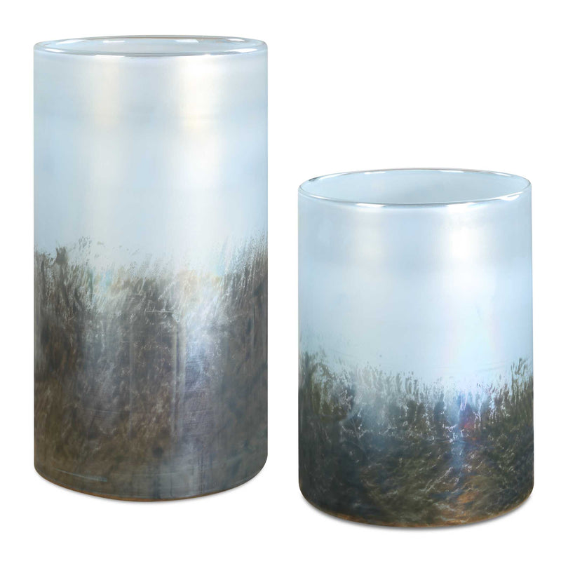 Uttermost 18253 Midnight Mist Cylindrical Vases Set/2