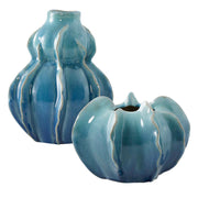 Uttermost 18263 Ocean Wave Outdoor Glazed Vases Set/2