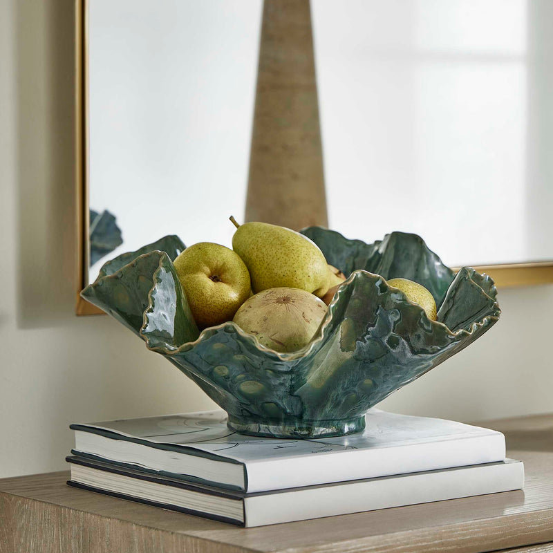 Uttermost 18252 Verdant Bloom Emerald Outdoor Bowl