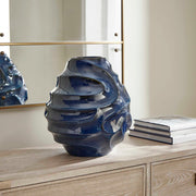 Uttermost 18285 Helix Swirl Blue Outdoor Vase