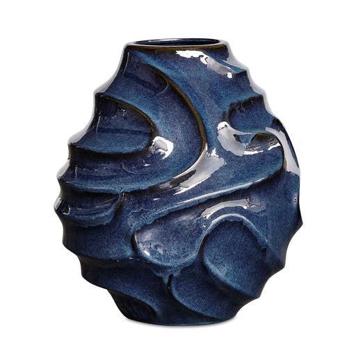 Uttermost 18285 Helix Swirl Blue Outdoor Vase