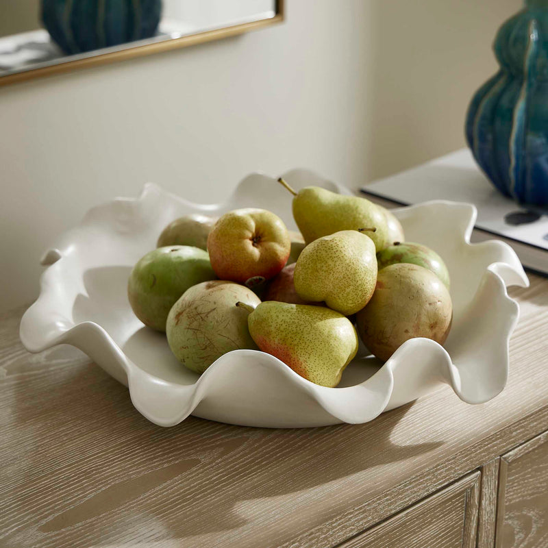 Uttermost 18286 Wave Crest White Outdoor Bowl