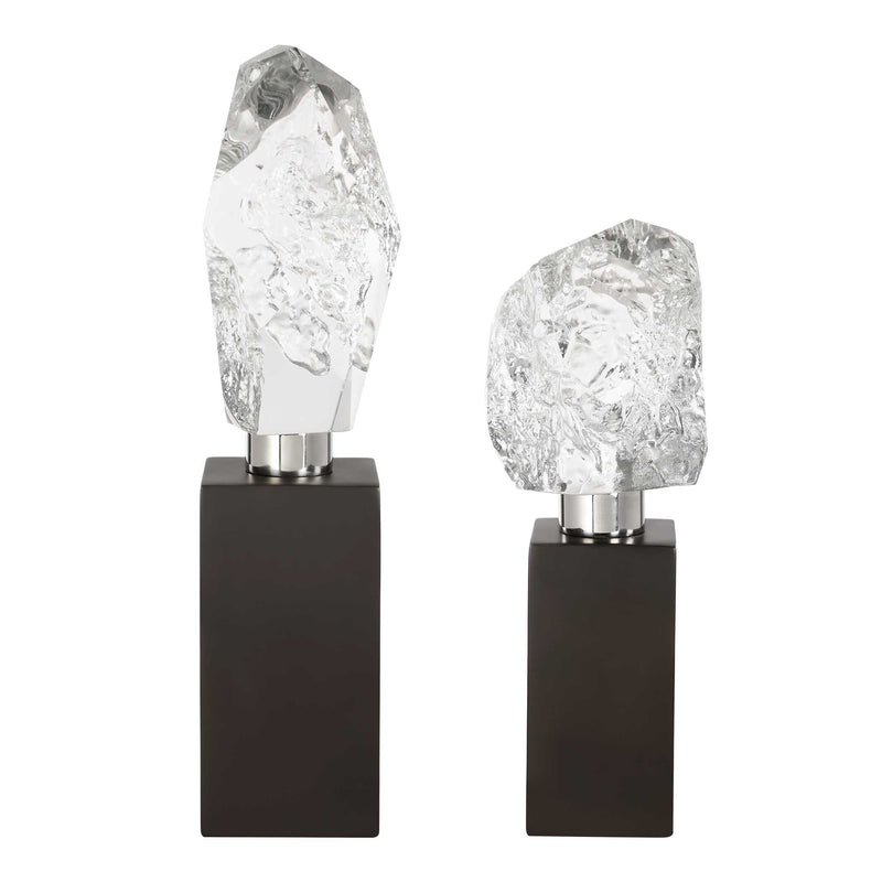 Uttermost 18270 Crystal Peak Sculptures Set/2