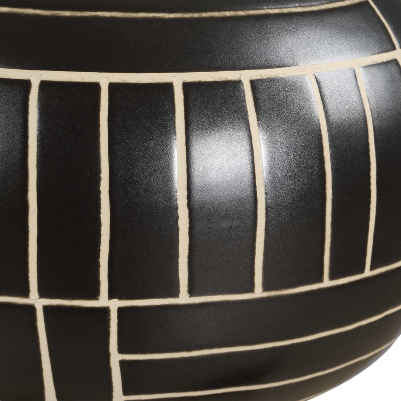 Uttermost 18271 Graphite Stride Geometric Vases Set/2