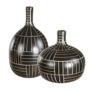 Uttermost 18271 Graphite Stride Geometric Vases Set/2