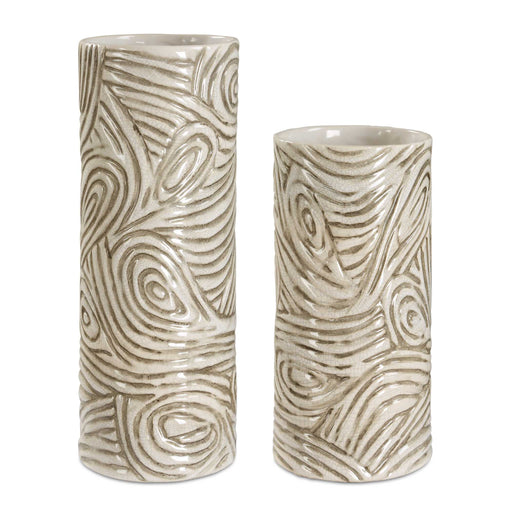Uttermost 18272 Timber Swirl Earth Tone Vases Set/2