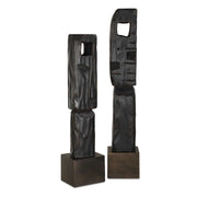 Uttermost 18282 Cipher Black Wood Totems Set/2