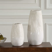 Uttermost 18244 Echo Ridge White Vases Set/2