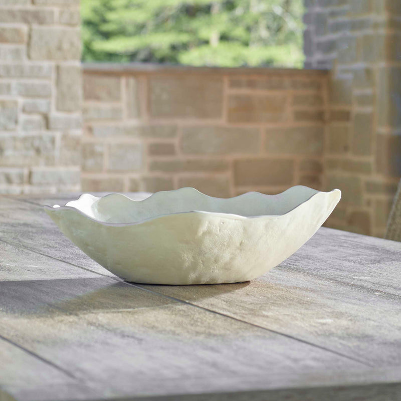Uttermost 18275 Obscura Warm White Outdoor Bowl