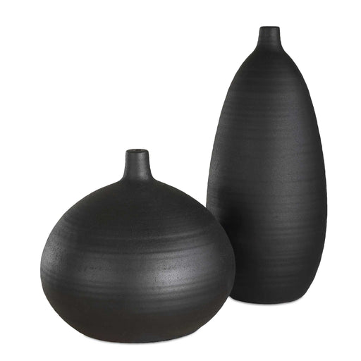 Uttermost 18277 Bower Black Vases Set/2