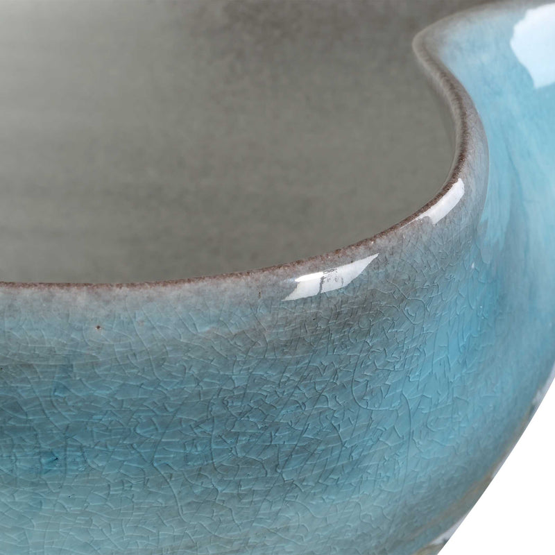 Uttermost 18278 Blue Crest Ceramic Bowl