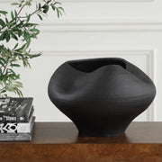 Uttermost 18279 Nocturne Textured Black Bowl