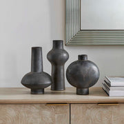 Uttermost 18304 Charcoal Bloom Indoor-Outdoor Vases Set/3