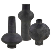 Uttermost 18304 Charcoal Bloom Indoor-Outdoor Vases Set/3