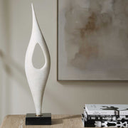 Uttermost 18311 Fluid Drop White Stone Sculpture