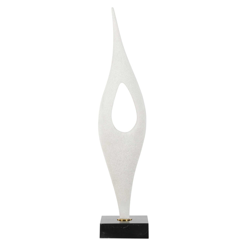 Uttermost 18311 Fluid Drop White Stone Sculpture