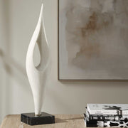 Uttermost 18311 Fluid Drop White Stone Sculpture