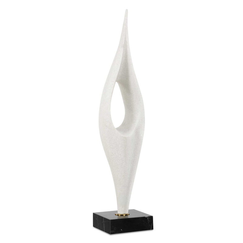 Uttermost 18311 Fluid Drop White Stone Sculpture