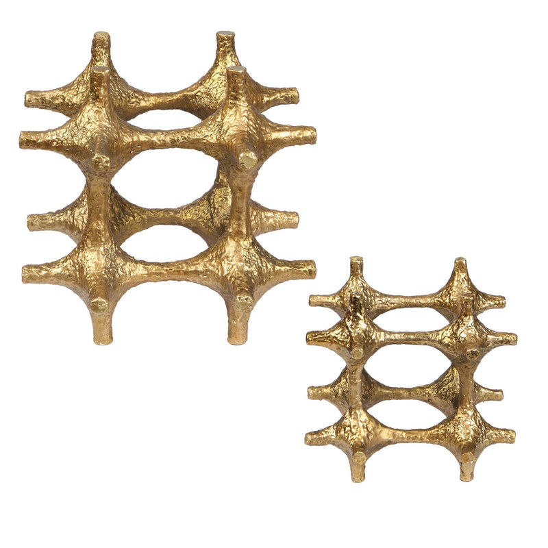 Uttermost 18314 Gilded Connection Modern Sculptures Set/2